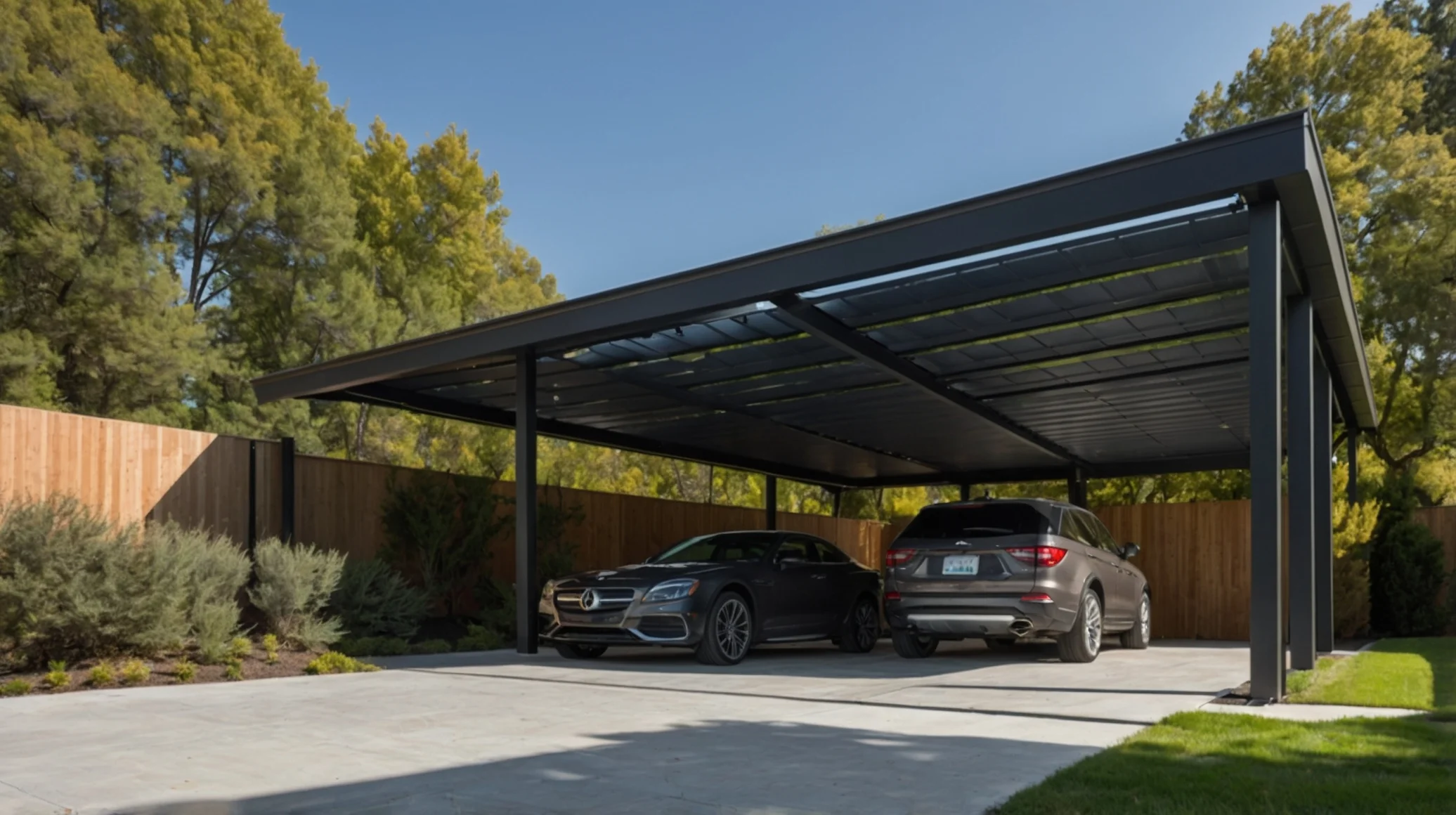 Carport solaire lames orientables