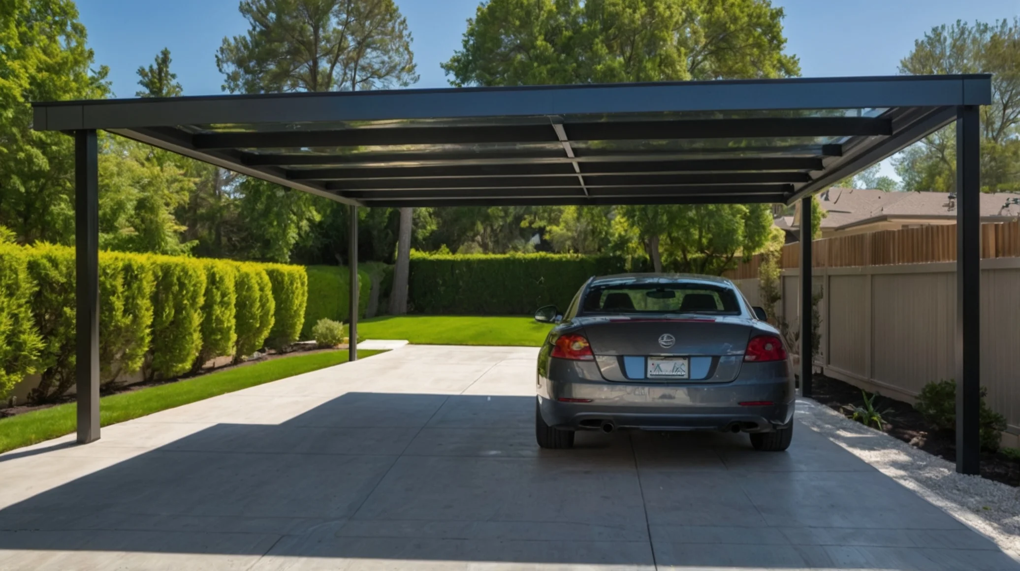 Carport voiture aluminium sur mesure