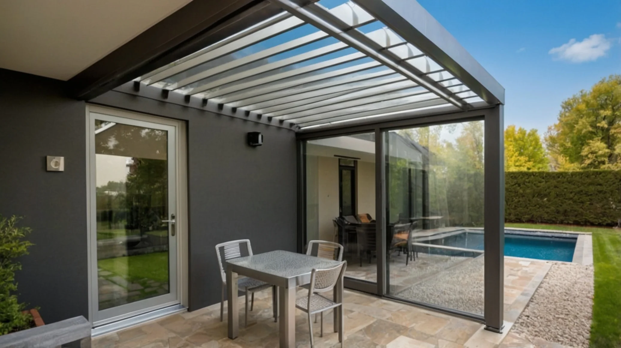 Pergola 4 saisons panneaux latéraux