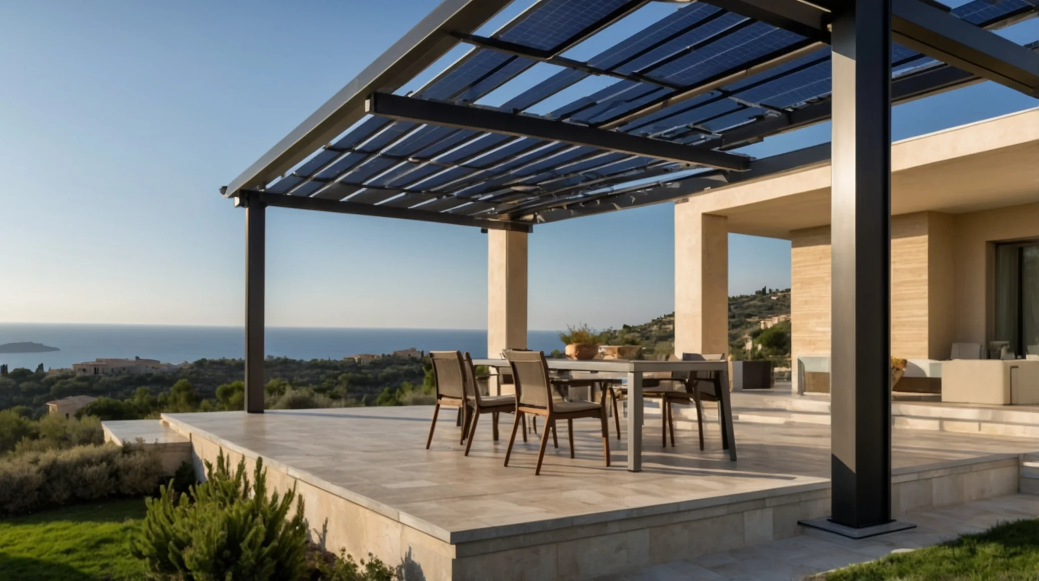 Pergola bio solaire motorisée