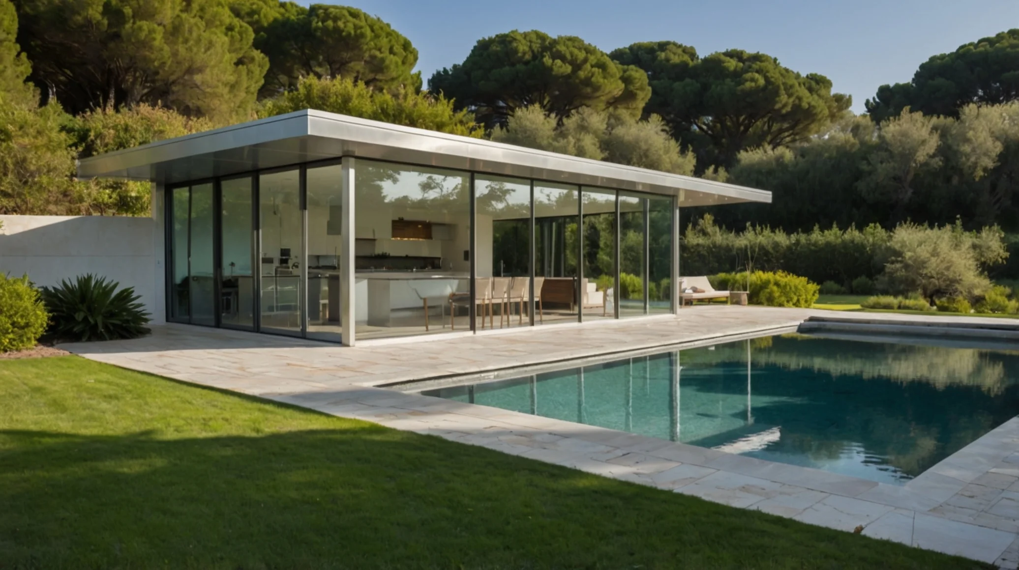 Poolhouse aluminium sur mesure